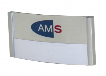 Namensschild mit Magnethalterung